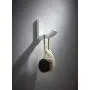 Wellsum Fashionable Wall Mounted White Solid Brass Bathroom Towel Hook Wall Hooks Tile Hook Bathrobe Hook Door Hanger Clothes Hooks Brushed Finish Bath Hardware