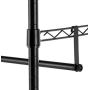 AmazonBasics Double Hanging Rod Garment Rolling Closet Organizer Rack, Black