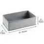 mDesign Rectangular Soft Fabric Dresser Drawer and Closet Storage Organizer Bin for Lingerie, Bras, Socks, Leggings, Clothes, Purses, Scarves - 12" Long - Textured Print - 6 Pack - Gray mDesign Rectangular Soft Fabric Dresser Drawer and Closet Storage Organizer Bin for Lingerie, Bras, Socks, Leggings, Clothes, Purses, Scarves - 12" Long - Textured Print - 6 Pack - Gray