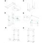 Dongtu Portable Adjustable Double Clothes Garment Drying Hanging Racks Hangers with Castors and Shoe Rack Garment Racks(US Stock) Garment Racks