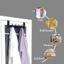Dseap Over The Door Hook Hanger, Over The Door Towel Rack, for Coat Clothes Hat Towel Bathroom, Black