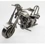 ESSEXX COLLECTION Vintage Handcrafted Iron Motorbike Model with Chainwheel as Collectible Art Sculpture for Motorcycle Lovers, Bronze Tone Metal (Medium Grey-Silver)