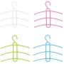 Multifunctional Clothes Hanger Creative Fishbone 3 Layer Anti-Skid Plastic Clothes Rack Wardrobe Clothes Hanger 10pcs Random Color