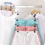 DOIOWN Skirt Hangers 4 Tier Pants Hangers Space Saving Hangers Closet Organizer for Skirt, Pants(3 Pieces) (3 Pieces)