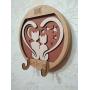 Hanging Holder fo Keys or Dog Leashes, Key Hanger for Wall, Hooks for Key, Entryway Key Hook Wall Mounted Organizer, Wall Wood Holder for Keys.