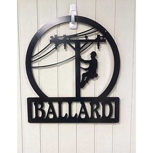 Personalized Lineman Sign - Gift for Him - Lineman Door Hanger