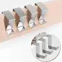 CASUAL 4pcs Over The Door Hook Stainless Steel,Cabinet Clothes Hanger Kitchen Organizer Z Hooks,Storage Organizer Rack Holder Tools,Towels Scarves Keys Hats Hanger Hook (Silver)
