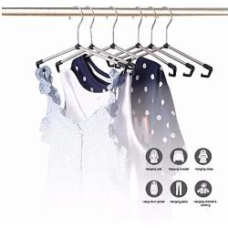 8 PCS Adjustable Multi-Functional Stainless Steel DIY Telescopic Clothes Hanger Wardrobe Hanger for Kids and Adults Decoration