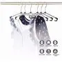 8 PCS Adjustable Multi-Functional Stainless Steel DIY Telescopic Clothes Hanger Wardrobe Hanger for Kids and Adults Decoration