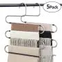 VISV Pants Hangers, Stainless Steel Non Slip S Shape Pants Hangers Trouser Hangers Space Saving Closet Storage for Trousers Jeans Shirt Scarf Tie - 5 Packs VISV Pants Hangers, Stainless Steel Non Slip S Shape Pants Hangers Trouser Hangers Space Saving Closet Storage for Trousers Jeans Shirt Scarf Tie - 5 Packs