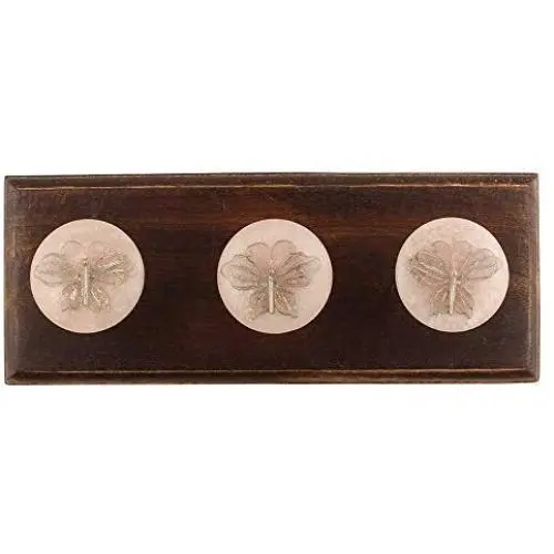 Indianshelf Handmade 1 Artistic Vintage Pink Wooden Butterfly Key Hooks Hangers/Clothes Hooks for Doors Indianshelf Handmade 1 Artistic Vintage Pink Wooden Butterfly Key Hooks Hangers/Clothes Hooks for Doors
