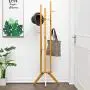 Pratcgoods Entryway Coat Rack Clothes Laundry Coat Rack Entryway Furniture Clothing Hanger Clothing Organizer 3-Tier Storage Shelves Coat Rack with 6 Hooks