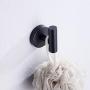 Nolimas Towel Coat Hook Matte Black SUS304 Stainless Steel Bathroom Clothes Cabinet Closet Sponges Robe Hook Wall Mounted Round Kitchen Heavy Duty Door Hanger 1 Pack