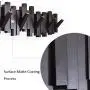 Tengxiang Coat Stand Nordic Creative Coat Hook Rack Wall Mount Plastic Hanger Heavy Duty Clothes Hat Holder Coat Racks (Color : Dark Coffee)