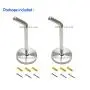 NELXULAS Brushed Stainless Steel Single Heavy Duty Long Coat Hook Robe Hanger Wall Mount Hook, Fit for Kitchen,Bedroom,Living Room, Bathroom,Closets and Garage Storage (4-2/3", 2 PCS)