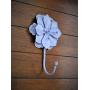 Flower Wall Hook/Cottage Metal Hanger/Bathroom Towel Hook/French Lilac or Pick Color/Coat Hanger/Keys, Necklaces, Headbands Holder