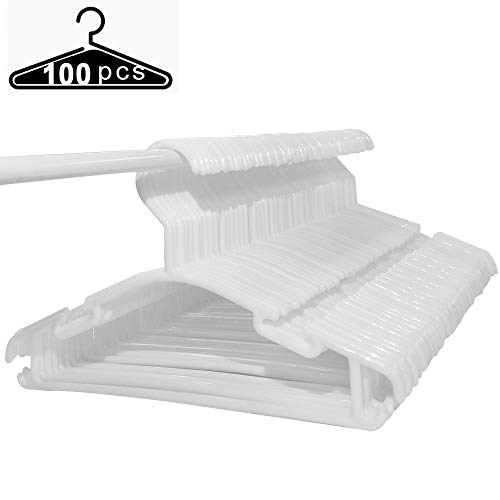 Baby Hangers,120 Pack Kids White Plastic Hangers for Baby Clothes Toddler Hangers Infant Clothes Hangers