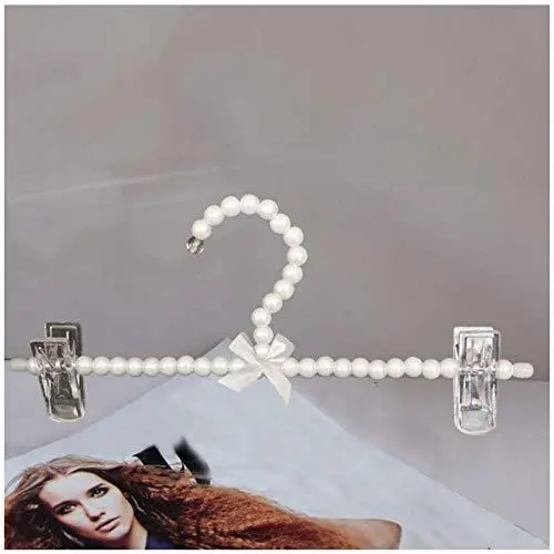 DNJKSA 5pcs/lot 25cm Baby Plastic Pearl Clothes Rack Children Hangers for Clothes Pant Underwear Racks(Random Color)