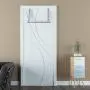 Simple Trending Over The Door Closet Rod Hanger with Door Hook, Clothes Garment Organizer Rack for Hanging Clothes, Metal, Silver