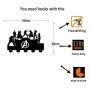 The Avengers Wall Hanger 3D Wall Hook Rails Triple Wall Art Clothing Hook Rack Hanger Wall Art Decoration Strong Adhesive Sticker Solid Wood Hooks A1
