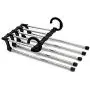 lliang Hangers 5 in 1 Multifunctional Pants Clothes Hanger Folding Space Saving Closet Organizer Storage Rack for Trousers Scarf Tie Belt
