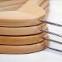 KYCPTNFJ Multifunction Wood Suit Hanger, Wood Clothes Hanger with Ring 12 Pieces