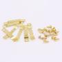 Rustark 120Pcs Golden Stainless Steel Sawtooth Picture Hangers Frame Hanging Hangers Double Hole with Screws for Picture Painting Frame Cross-stitch Rustark 120Pcs Golden Stainless Steel Sawtooth Picture Hangers Frame Hanging Hangers Double Hole with Screws for Picture Painting Frame Cross-stitch