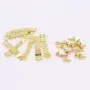Rustark 120Pcs Golden Stainless Steel Sawtooth Picture Hangers Frame Hanging Hangers Double Hole with Screws for Picture Painting Frame Cross-stitch