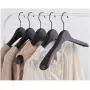 Black Thick Wide Shoulder Plastic Clothes Hanger for Coats Jacket and Fur (10 Pieces/Lot)