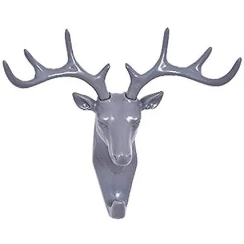 Ouniman Deer Head Seamless Adhesive Hook,Stylish Wall Door Decor Hanging Sticky Hook Hanger Kitchen Bathroom Holder for Clothes Coat Caps Keys Bag Belts Umbrella Purses Robes Towel (Gray(1pcs)) Ouniman Deer Head Seamless Adhesive Hook,Stylish Wall Door Decor Hanging Sticky Hook Hanger Kitchen Bathroom Holder for Clothes Coat Caps Keys Bag Belts Umbrella Purses Robes Towel (Gray(1pcs))