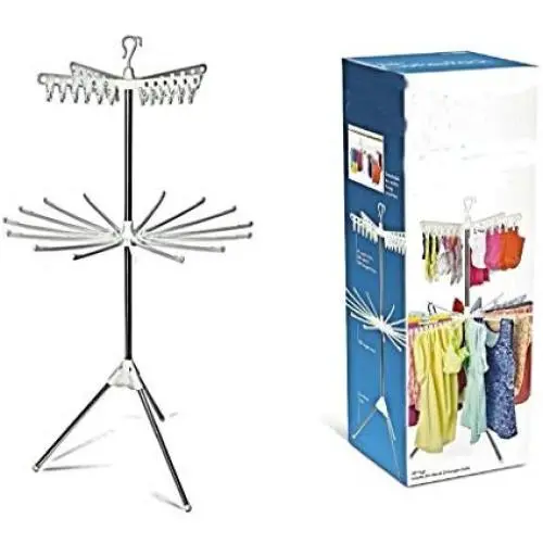 Folding Transportable Laundry Stand Drying Rack 2 Tier Tripod Clothes Hanger D Folding Transportable Laundry Stand Drying Rack 2 Tier Tripod Clothes Hanger D