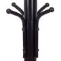 AyaMastro Black 76Inches Steel Coat Rack Free Standing Clothes Hanger Holder 3 Layer with Hooks