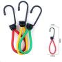 Haidong 6Pcs Outdoor Camping Tents Bungee Cord Elastic Rope Fixed Strap with Wide Opening Hooks for Camping Hiking Trunks Luggage Racks Clothes Hanger