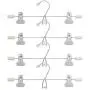4PCS Trouser hangers Skirt hangers with adjustment metal grip Clips pant hangers for heavy duty durable space saving Closet Hanger Multi-layer Skirt Tie Hanger Non-Slip Organiser Jeans Slacks Clothes