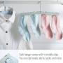 OneBuyOne Folding Hangers, Plastic Foldable Clothes Hangers 10 Pack Mini Non-Slip Kids Hangers Baby Hangers
