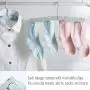 OneBuyOne Folding Hangers, Plastic Foldable Clothes Hangers 10 Pack Mini Non-Slip Kids Hangers Baby Hangers