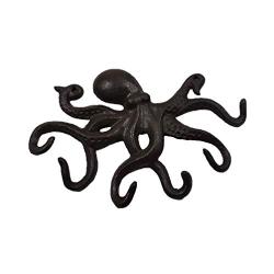 Garneck Octopus Key Hook,Wall Mounted Key Holder Clothes Hanger Iron Key Rack for Kitchen Doorway Home