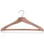 HANGERWORLD 19.7 inch Luxury Strong Cedar Wood Clothes Coat Garment Hanger with Non Slip Trouser Skirt Bar