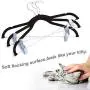 HOUSE DAY Velvet Skirt Hangers - Pack of 24 - Velvet Hangers with Clips Ultra Thin Non Slip Velvet Pants Hangers Space Saving Clothes Hanger (Black) (Renewed) HOUSE DAY Velvet Skirt Hangers - Pack of 24 - Velvet Hangers with Clips Ultra Thin Non Slip Velvet Pants Hangers Space Saving Clothes Hanger (Black) (Renewed)