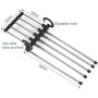 5pcs Random Color 5 in 1 Level Stainless Steel Racks Pants Hanger Clothes Closet Storage Organization Hanging Hanger Closet Organizer