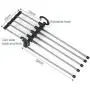 5pcs Random Color 5 in 1 Level Stainless Steel Racks Pants Hanger Clothes Closet Storage Organization Hanging Hanger Closet Organizer 5pcs Random Color 5 in 1 Level Stainless Steel Racks Pants Hanger Clothes Closet Storage Organization Hanging Hanger Closet Organizer