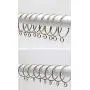 DODXIAOBEUL 2 inch Interior Diameter Open and Close Solid Metal Curtain Ring Hook Rustproof,Movable Clasp Suitable Fixed Pole Shower Curtain Rings/Strong Hooks Set Silver (36) DODXIAOBEUL 2 inch Interior Diameter Open and Close Solid Metal Curtain Ring Hook Rustproof,Movable Clasp Suitable Fixed Pole Shower Curtain Rings/Strong Hooks Set Silver (36)