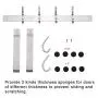 YUMORE Over The Door Hook, Stainless Steel Heavy Duty Door Hanger for Coats Robes Hats Clothes Towels, Hanging Towel Rack Organizer, Easy Install Space Saving Bathroom Hooks