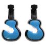 Gazechimp Fashion Plastic Vehicle Cars Violin Hook Hanger Hanging Women Bag Clothes - Blue, 9.55.22.7cm/3.742.051.06inch
