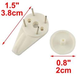 uxcell Plastic Parlour Bedroom Towel Clothes Hanger Wall Mounted Push Pin Hook 3pcs