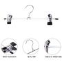 shengyuze Pants Hanger, 10/20Pcs Non-Slip Adjustable Stand Hanger Pants Skirt Clothes Rotatable Clips, PVC + Hadifield Steel - Black 10pcs