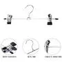 shengyuze Pants Hanger, 10/20Pcs Non-Slip Adjustable Stand Hanger Pants Skirt Clothes Rotatable Clips, PVC + Hadifield Steel - Black 10pcs