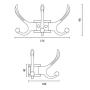 NIHAI Stainless Steel Stick Wall Mounted Hook, Self-Adhesive Strong Towel Hook Wall Hook Stainless Steel Without Drilling Multi Hangers Rotating Hook