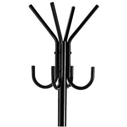 Type A Black Coat Rack | Clothing Hanger with 8 Hooks, Easy Assembly | Perfect for Your Hallway, Entryway or Foyer to Hang Your Clothes & Accessories | Black, 8-Hooks