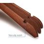 Topline Classic Wood Shirt Hangers - Mahogany Finish (10-Pack)